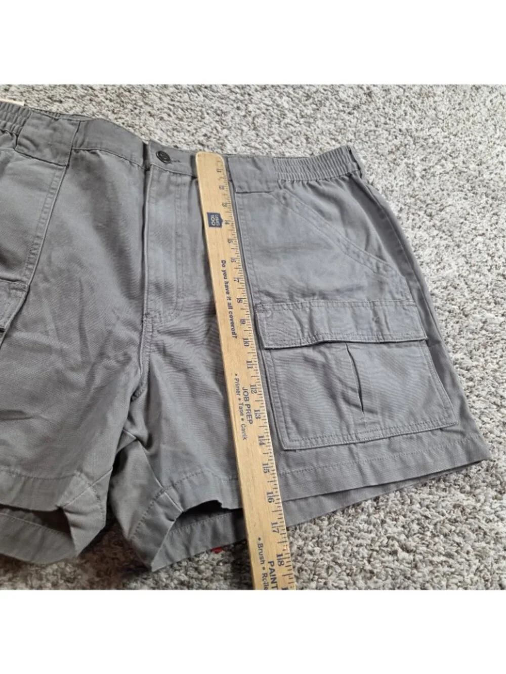 RedHead Cargo Shorts Mens 46 Gray Ripstop Cotton Utility Pockets Tags